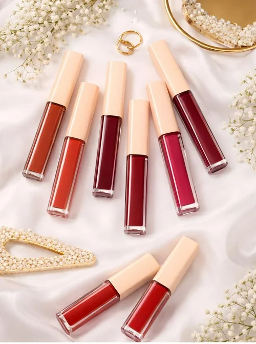 Liquid Lipstick Set for Women Waterproof Smudge Proof Long Lasting Matte Finish High Pigmented Red Nude Shades Transfer Proof Lip Makeup Combo Kit image 1