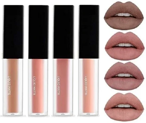 Matte Nude Lipstick Set for Women | Waterproof, Smudge-Free, Long-Lasting Liquid Lip Colour Collection image 1