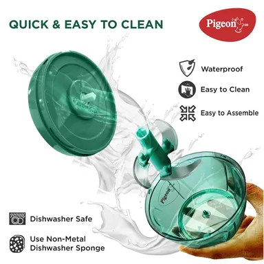Pigeon Handy Chopper XL | 5 Stainless Steel Blades & Plastic Whisker for Quick Chopping of Vegetables & Fruits | Green thumbnail 20