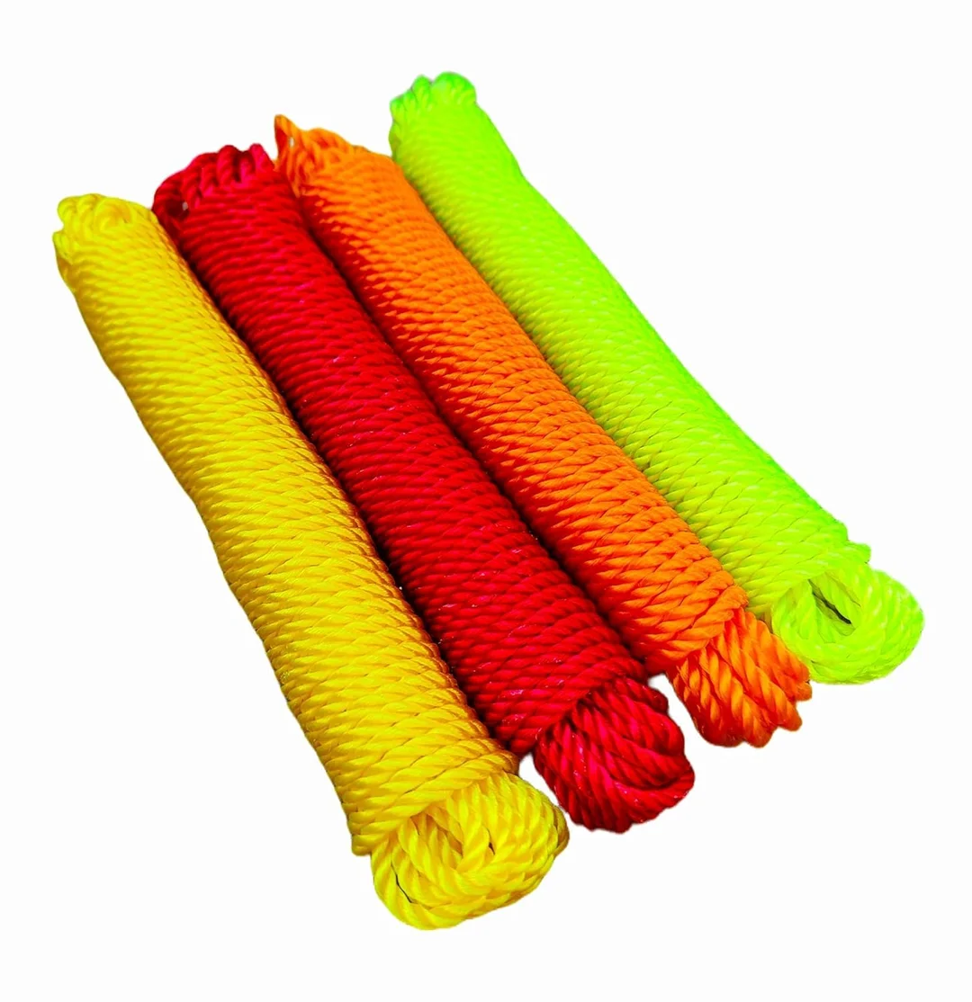 Nylon Clothes Drying Rope (Rassi) | 10 Meter x 2 | Multicolor | 4mm Thick | Strong & Durable for Indoor & Outdoor Use | Pack of 2 image 1