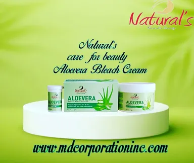 Natural's Care For Beauty Aloe Vera Bleach Cream 60gm | Skin Brightening Bleach with Aloe Vera Extracts | Pack of 2 | Gentle & Natural Skin Lightening for Glowing Complexion thumbnail 0