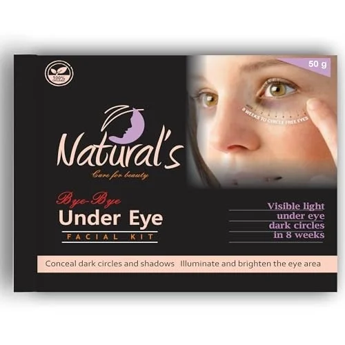 Natural's care for beauty Under Eye Facial KIt, Visible Light Under Eye Dark CIrcle, Conceal Dark Circle And Shadows, For All Skin Type 50gm image 1