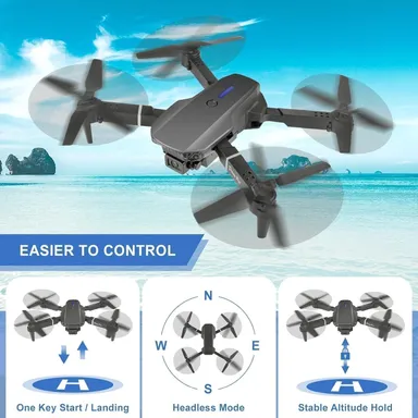 Foldable Camera Drone with HD Camera| Remote Control & Carry Case | Portable, Easy-to-Use Drone for Aerial Photography and Videography thumbnail 1