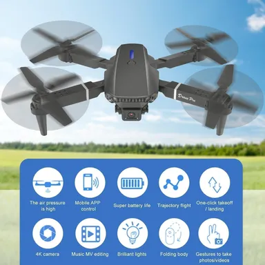 Foldable Camera Drone with HD Camera| Remote Control & Carry Case | Portable, Easy-to-Use Drone for Aerial Photography and Videography thumbnail 5