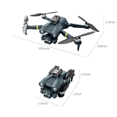 Foldable Camera M3 Drone with HD Dual Camera| Remote Control & Carry Case | Compact, Lightweight, and Portable Drone for Aerial Photography & Video Recording thumbnail 1