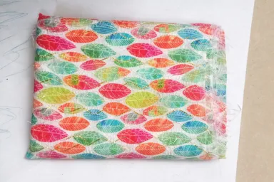 Multicolour Leaf Design Unstitched Blouse Piece 1 Meter | Soft Designer Blouse Fabric for Saree Stitching | Premium Leaf Print Blouse Material for Women thumbnail 1