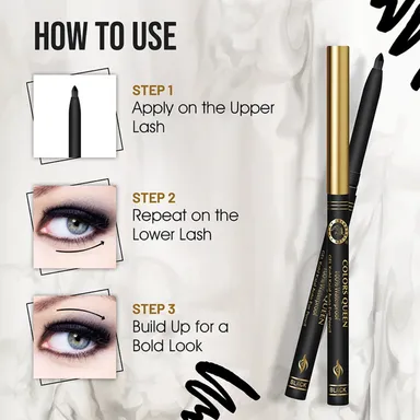 Gel Black Kohl Kajal with Rich Deep Pigment| Ultra-Smooth Glide| Smudge-Proof Formula| Long-Lasting Bold Eye Definition for All Day Wear| Waterproof and Safe for Sensitive Eyes thumbnail 2