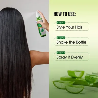Aloe Styling Hair Spray 200ml | Natural Ingredients, Flexible Hold, Volumizing, Elasticity | All-Day Shine for Healthy Hair thumbnail 2