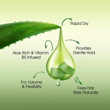 Aloe Styling Hair Spray 200ml | Natural Ingredients, Flexible Hold, Volumizing, Elasticity | All-Day Shine for Healthy Hair thumbnail 3