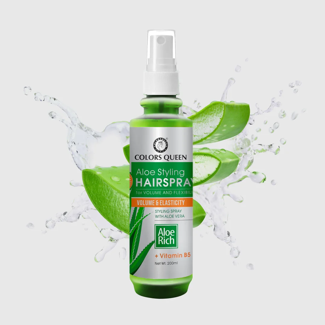 Aloe Styling Hair Spray 200ml | Natural Ingredients, Flexible Hold, Volumizing, Elasticity | All-Day Shine for Healthy Hair image 1
