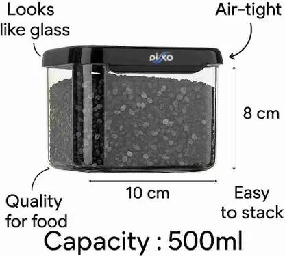 SARAZA 500 ml Plastic Grocery Container Airtight Food Storage Jar BPA-Free Kitchen Pantry Organizer Stackable Durable Food Keeper image 2