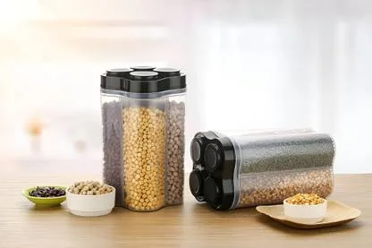 MAAKI 2500 ml Plastic Grocery Container Airtight Food Storage Jar BPA Free Kitchen Pantry Organizer Stackable Durable Large Capacity image 3