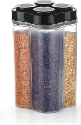 MAAKI 2500 ml Plastic Grocery Container Airtight Food Storage Jar BPA Free Kitchen Pantry Organizer Stackable Durable Large Capacity image 1