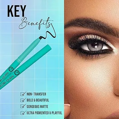 Colors Queen Extreme Dimention Kajal Black 0.6g – Waterproof Smudge-Proof Eye Kajal Pencil with 18 Hour Long Lasting Formula thumbnail 2