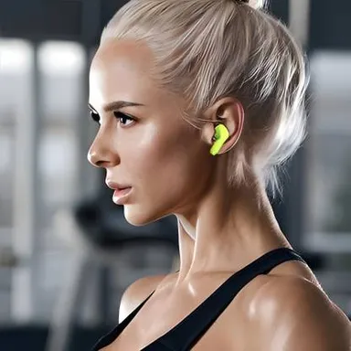 UnV Transparent Wireless Earbuds with LED Display Bluetooth Headphones for Office Calling Fitness Music True Wireless In-Ear Headset thumbnail 3