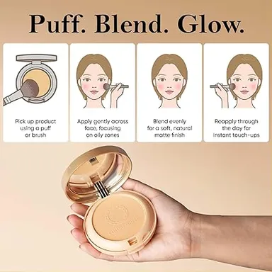 Best Colors Queen Brightness 2‑in‑1 Compact Powder for Women 20g with SPF Oil Control & Lightweight Matte Finish- Warm Ivory Shade|Makeup Setting & Sun Protection Face Powder  thumbnail 3
