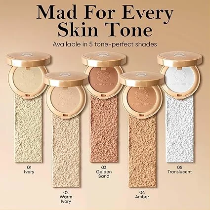 Best Colors Queen Brightness 2‑in‑1 Compact Powder for Women 20g with SPF Oil Control & Lightweight Matte Finish- Warm Ivory Shade|Makeup Setting & Sun Protection Face Powder image 5