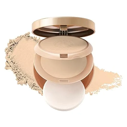 Best Colors Queen Brightness 2‑in‑1 Compact Powder for Women 20g with SPF Oil Control & Lightweight Matte Finish- Warm Ivory Shade|Makeup Setting & Sun Protection Face Powder image 1