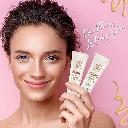Colors Queen Dream Mattifying Mousse Foundation 01 Ivory|Oil-Free Matte Finish SPF-15|Long Lasting Lightweight Buildable Coverage Face Makeup image 4