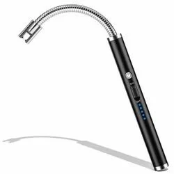 Flexible Neck Butane Torch Lighter with Adjustable Flame| Electronic Ignition, USB Rechargeable, Windproof, Black Finish for Cooking, Soldering, and Outdoor image 1