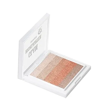 Highlighter Makeup Palette for Face Multicolour Glow |Colors Queen Glam Highlighter Shimmer Brick Powder Palette 12g Long Lasting High Pigment Shimmery Highlighter for Cheekbones Nose Brow Bone Party & Daily Wear thumbnail 1