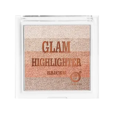 Highlighter Makeup Palette for Face Multicolour Glow |Colors Queen Glam Highlighter Shimmer Brick Powder Palette 12g Long Lasting High Pigment Shimmery Highlighter for Cheekbones Nose Brow Bone Party & Daily Wear thumbnail 3