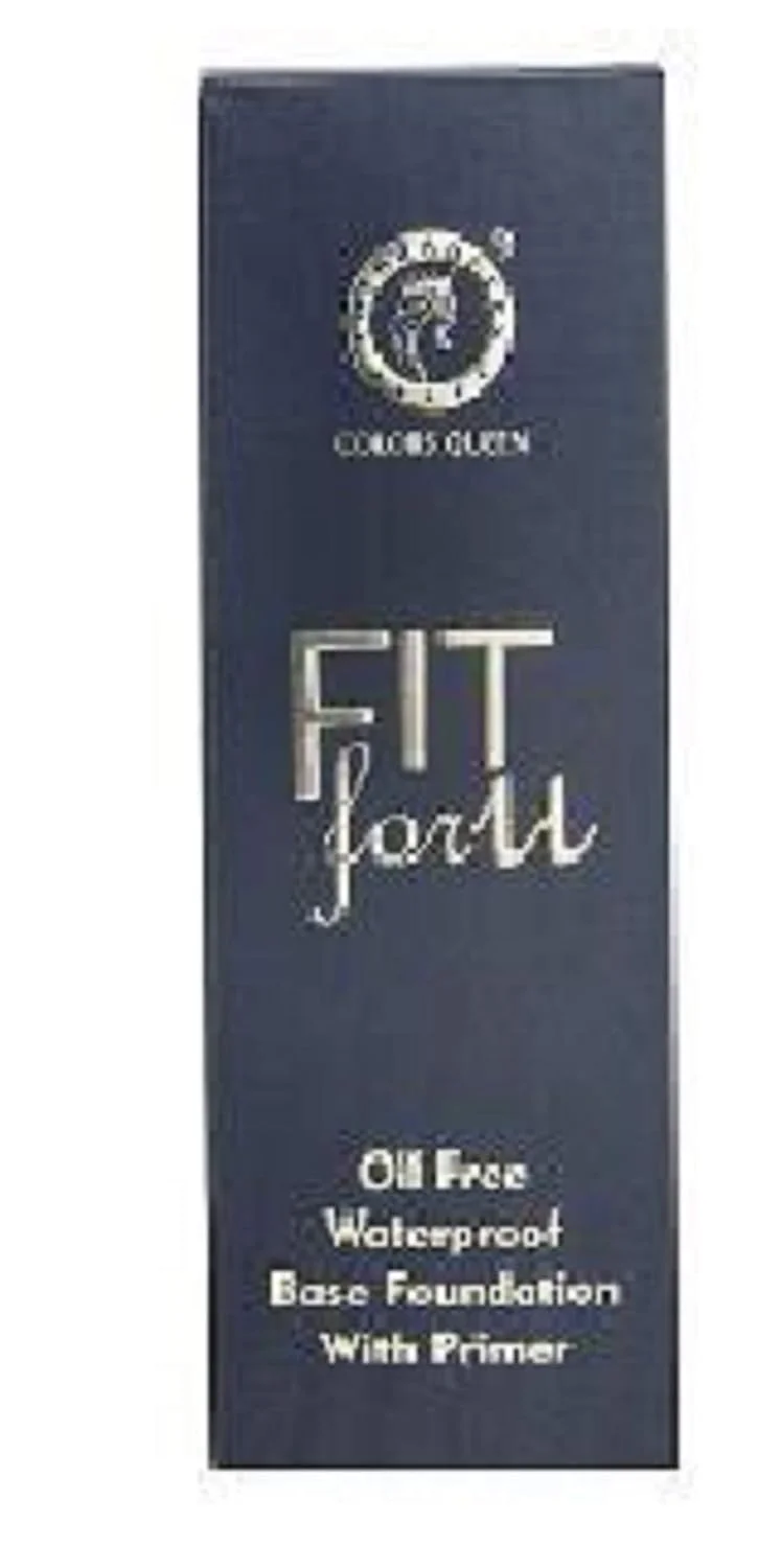 Colors Queen Fit For U Oil-Free Foundation with Primer Natural Shade 50ml | Long Lasting Waterproof Matte Liquid Makeup for Medium to Full Coverage image 1