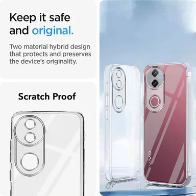 Transparent Soft TPU Back Cover for Vivo V50 5G Shockproof Clear Silicone Case with Camera Protection Slim Lightweight Mobile Cover thumbnail 1