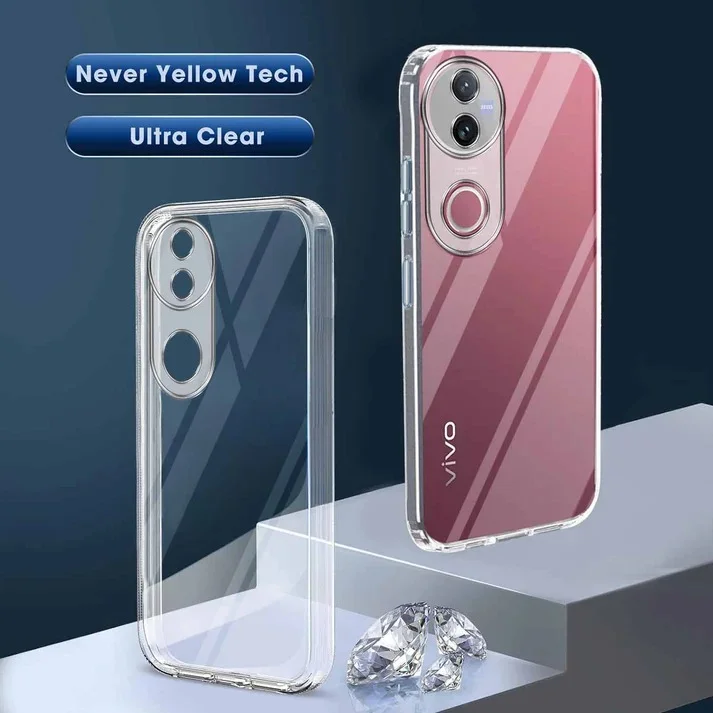 Transparent Soft TPU Back Cover for Vivo V50 5G Shockproof Clear Silicone Case with Camera Protection Slim Lightweight Mobile Cover image 5
