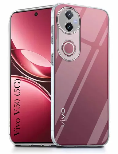 Transparent Soft TPU Back Cover for Vivo V50 5G Shockproof Clear Silicone Case with Camera Protection Slim Lightweight Mobile Cover thumbnail 0