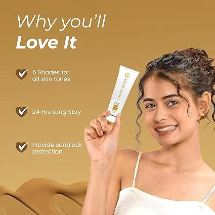 Colors Queen Luxlight Revitalizing Oil-Free Foundation SPF-30+ PA+++ Matte Waterproof Long Lasting Beige Liquid Makeup for Medium to Full Coverage image 3