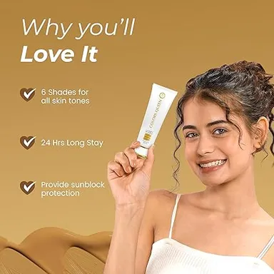 Colors Queen Luxlight Revitalizing Oil-Free Foundation SPF-30+ PA+++ Matte Waterproof Long Lasting Beige Liquid Makeup for Medium to Full Coverage  thumbnail 2