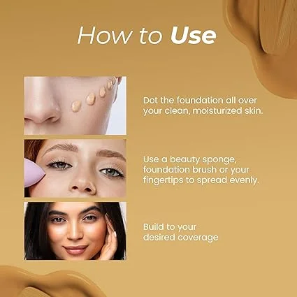 Colors Queen Luxlight Revitalizing Oil-Free Foundation SPF-30+ PA+++ Matte Waterproof Long Lasting Beige Liquid Makeup for Medium to Full Coverage image 4