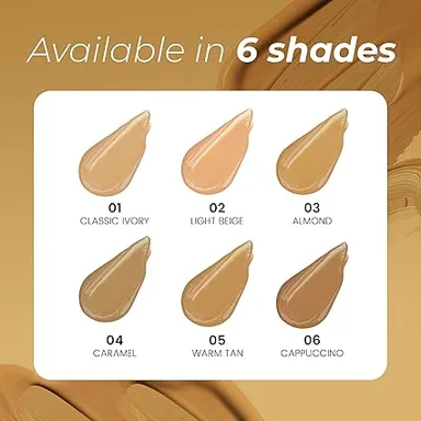 Colors Queen Luxlight Revitalizing Oil-Free Foundation SPF-30+ PA+++ Matte Waterproof Long Lasting Beige Liquid Makeup for Medium to Full Coverage  thumbnail 4