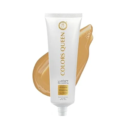 Colors Queen Luxlight Revitalizing Oil-Free Foundation SPF-30+ PA+++ Matte Waterproof Long Lasting Beige Liquid Makeup for Medium to Full Coverage image 1