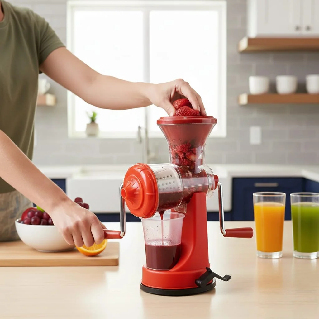 Manual Hand Press Juicer Machine for Fruit Vegetable Juice Extraction High Efficiency Non-Electric Cold Press Manual Juice Extractor Tool for Home Kitchen Daily Use image 1