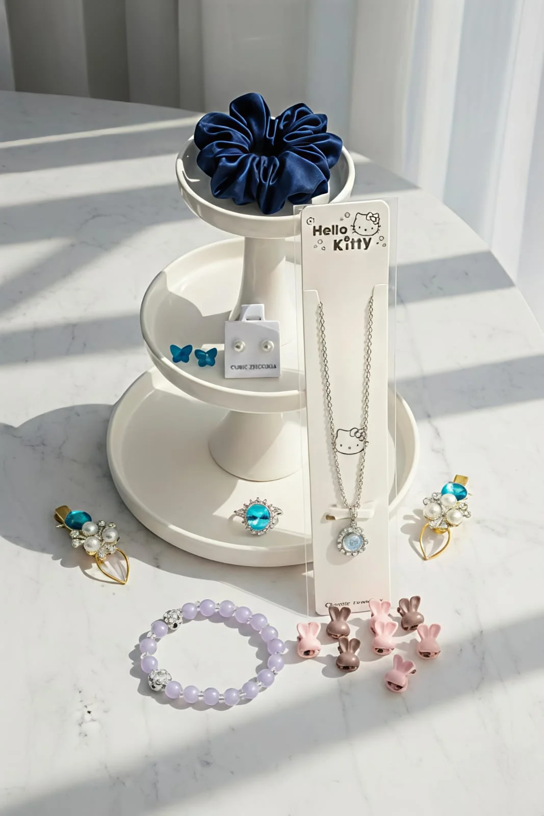 Women Jewellery Gift Combo Set with Necklace Earrings Bracelet Hair Accessories Pearl Studs Fashion Jewellery Collection for Girls and Women image 4