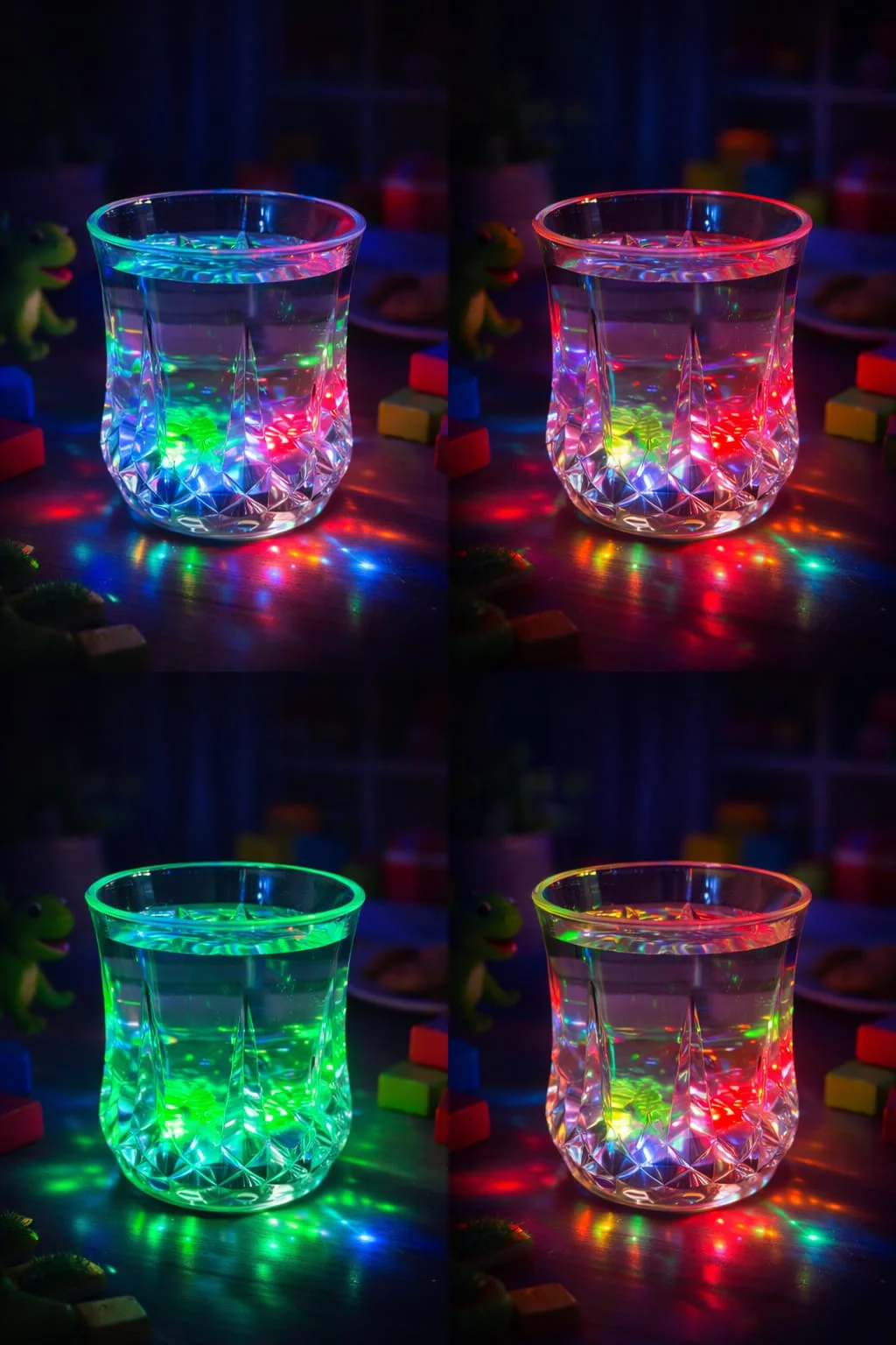 LED Crystal Glass Lamp with RGB Colour Changing Touch Light Diamond Cut Night Lamp for Home Decor Bedroom Table Gift Use image 1