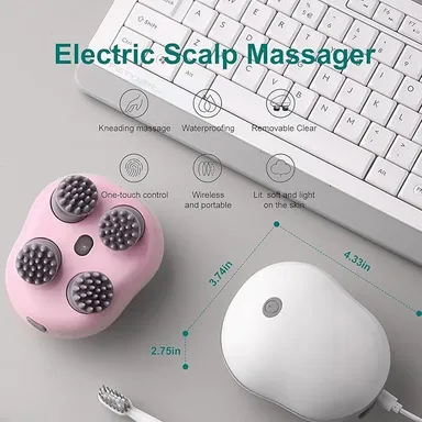 Premium Scalp Massager for Hair Growth and Relaxation – Handheld Silicone Brush | Deep Circulation Head Massage Tool | Stimulates Blood Flow, Reduces Stress & Dandruff | Portable India Hair Care Essential thumbnail 1