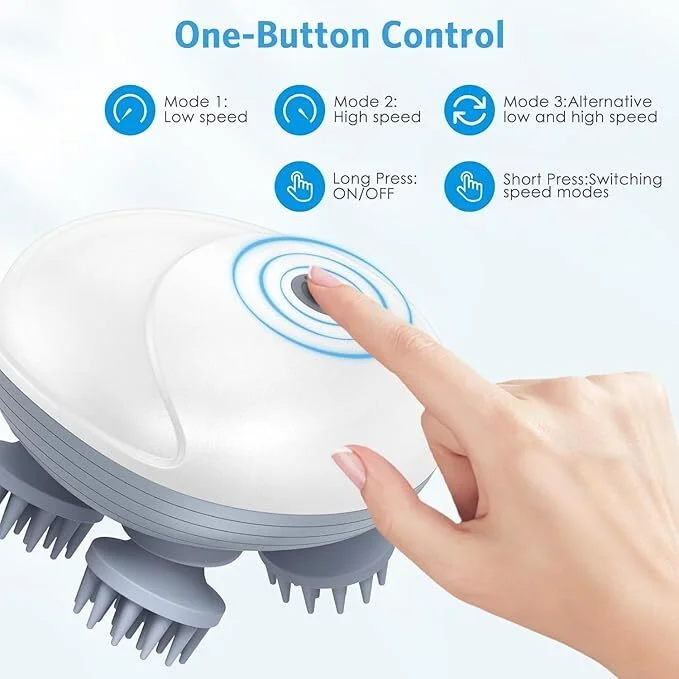 Premium Scalp Massager for Hair Growth and Relaxation – Handheld Silicone Brush | Deep Circulation Head Massage Tool | Stimulates Blood Flow, Reduces Stress & Dandruff | Portable India Hair Care Essential image 4