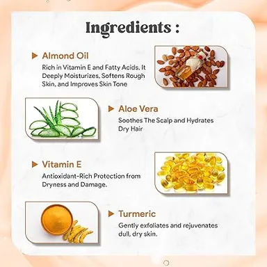 Body Lotion with Almond Extract for Deep Moisturising and Nourishing Dry Skin, Lightweight Daily Use Body Care Lotion for Soft Smooth Skin thumbnail 1