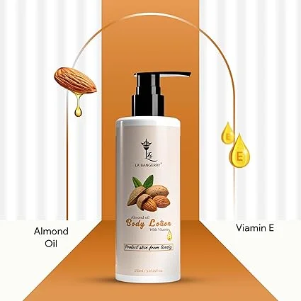 Body Lotion with Almond Extract for Deep Moisturising and Nourishing Dry Skin, Lightweight Daily Use Body Care Lotion for Soft Smooth Skin image 3