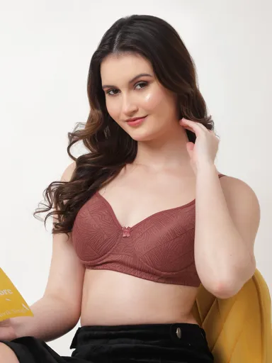 Pack of 3 Women’s Lightly Padded T-Shirt Bras 32B | Multicolor Seamless Soft Support Lingerie for Daily Wear  thumbnail 4