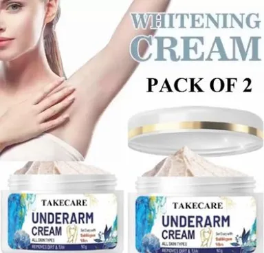 Takecare Underarm Cream for Skin Whitening and Tan Removal, All Skin Types, Pack of 2 thumbnail 1