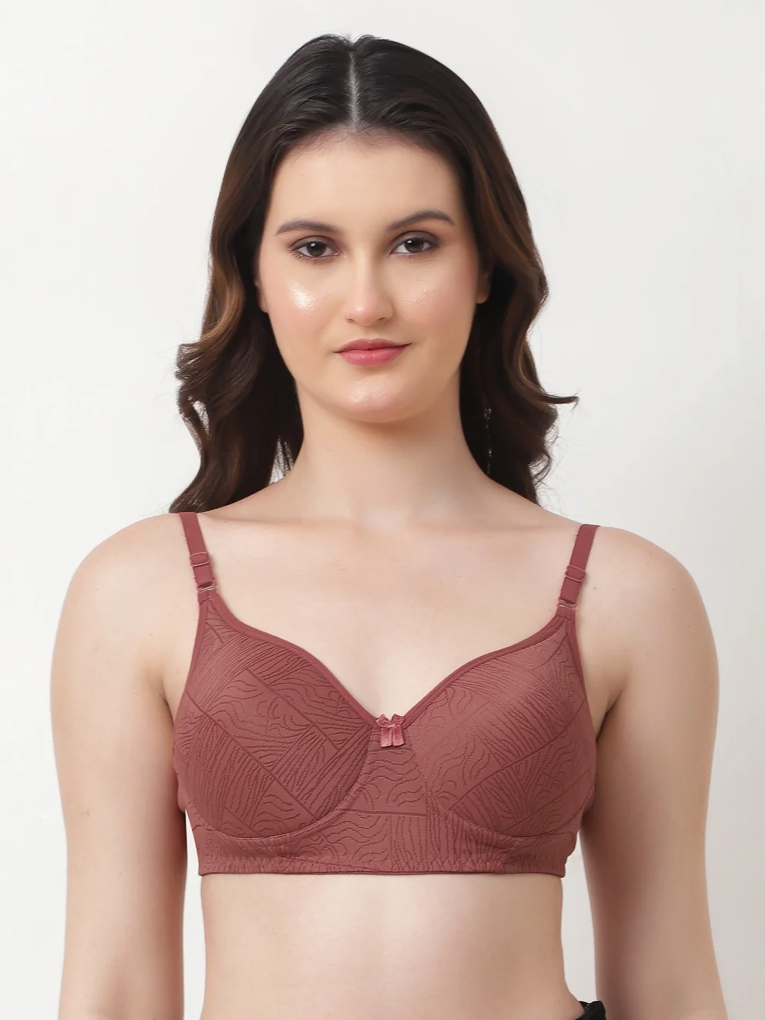Pack of 3 Women’s Lightly Padded T-Shirt Bras 40B | Multicolor Seamless Soft Support Lingerie for Daily Wear image 3