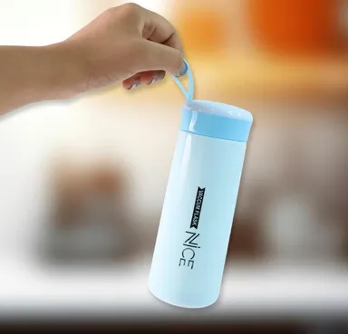 Premium Stainless Steel Vacuum Flask 500 ml Insulated Hot & Cold Bottle with Leak‑Proof Cap Portable Thermos Water Container for Office Travel Gym Students | Blue color thumbnail 0