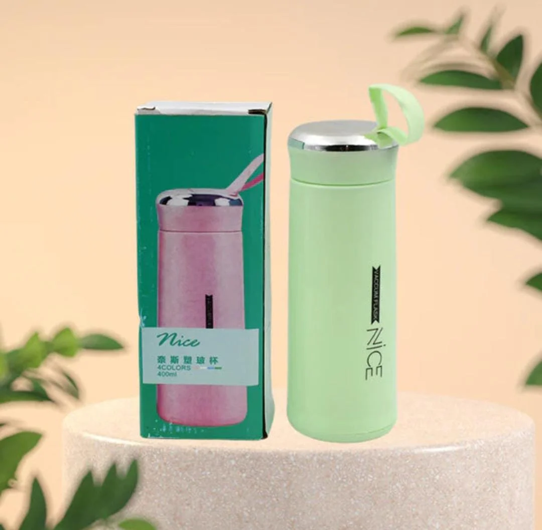 Premium Stainless Steel Vacuum Flask 500 ml Insulated Hot & Cold Bottle with Leak‑Proof Cap Portable Thermos Water Container for Office Travel Gym Students | Green Colour image 2