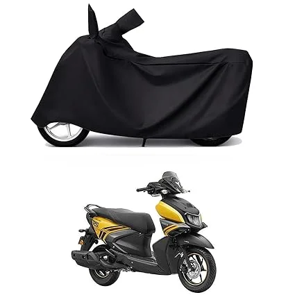 All Weather Heavy Duty Bike Scooter Body Cover for Yamaha RayZR 125 Disc All Models Black Waterproof Dustproof UV Heat Scratch Protection image 1