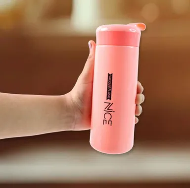 Premium Stainless Steel Vacuum Flask 500 ml Insulated Hot & Cold Bottle with Leak‑Proof Cap Portable Thermos Water Container for Office Travel Gym Students | Pink colour thumbnail 2