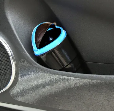 Compact Universal Car Mini Dustbin Trash Bin Holder Portable Vehicle Garbage Can Interior Trash Organizer Small Car Dust Can with Lid Plastic Waste Bin for Hatchback Sedan SUV Daily Use thumbnail 3